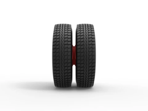 Rear wheel of Pickup Truck Scale 1 to 25 3D Print Model