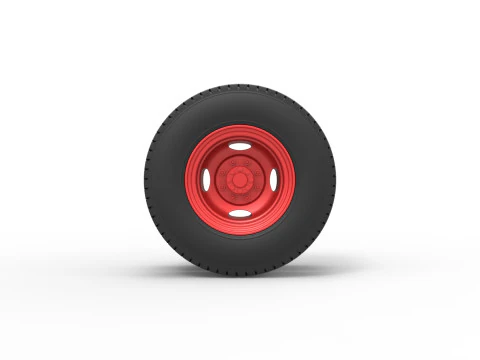 Rear wheel of Pickup Truck Scale 1 to 25 3D Print Model