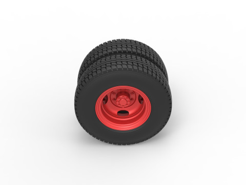 Rear wheel of Pickup Truck Scale 1 to 25 3D Baskı Modeli