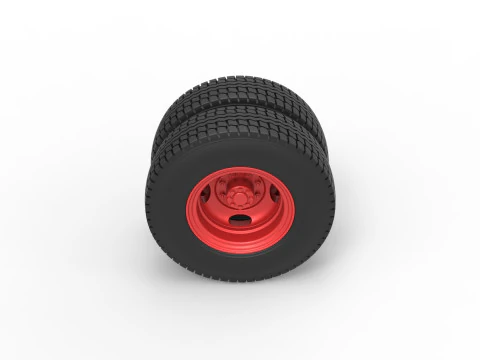 Rear wheel of Pickup Truck Scale 1 to 25 3D Print Model