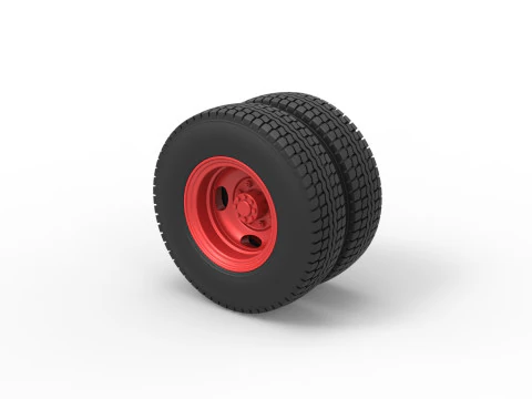 Rear wheel of Pickup Truck Scale 1 to 25 3D Print Model