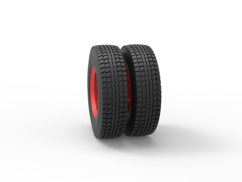Rear wheel of Pickup Truck Scale 1 to 25 3D Baskı Modeli