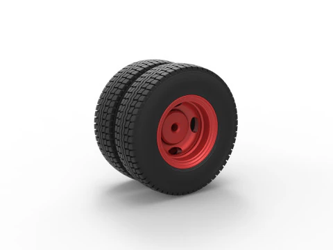 Rear wheel of Pickup Truck Scale 1 to 25 3D Print Model