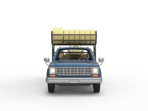 Vintage Transporter truck for Race car Version 2 Scale 1 to 25 3D 프린트 모델
