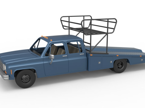 Vintage Transporter truck for Race car Version 2 Scale 1 to 25 3D 프린트 모델