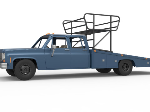 Vintage Transporter truck for Race car Version 2 Scale 1 to 25 3D 프린트 모델