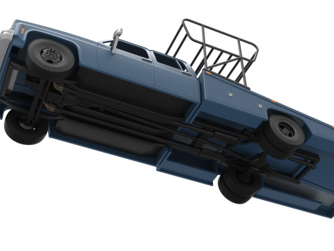 Vintage Transporter truck for Race car Version 2 Scale 1 to 25 3D 프린트 모델