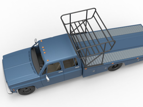 Vintage Transporter truck for Race car Version 2 Scale 1 to 25 3D 프린트 모델