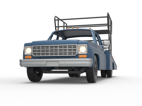 Vintage Transporter truck for Race car Version 2 Scale 1 to 25 3D 프린트 모델