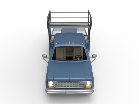 Vintage Transporter truck for Race car Version 2 Scale 1 to 25 3D 프린트 모델