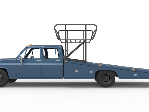 Vintage Transporter truck for Race car Version 2 Scale 1 to 25 3D 프린트 모델