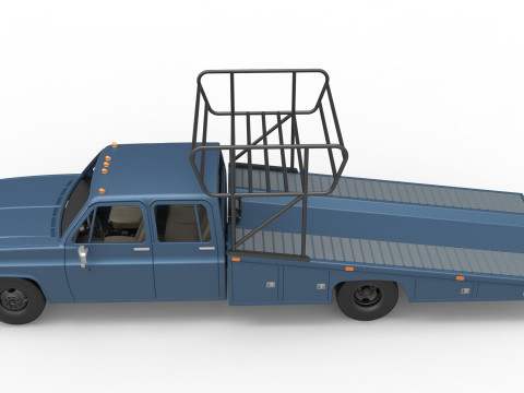 Vintage Transporter truck for Race car Version 2 Scale 1 to 25 3D 프린트 모델