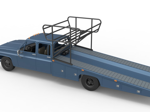 Vintage Transporter truck for Race car Version 2 Scale 1 to 25 3D 프린트 모델