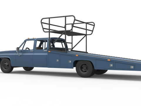 Vintage Transporter truck for Race car Version 2 Scale 1 to 25 3D 프린트 모델
