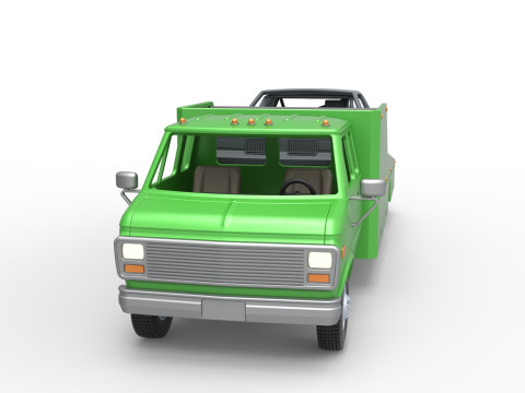 Vintage Transporter truck for Race car Version 3 Scale 1 to 25 3D Принт Модель