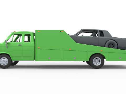 Vintage Transporter truck for Race car Version 3 Scale 1 to 25 3D Принт Модель