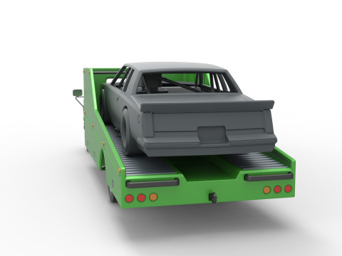 Vintage Transporter truck for Race car Version 3 Scale 1 to 25 3D Принт Модель