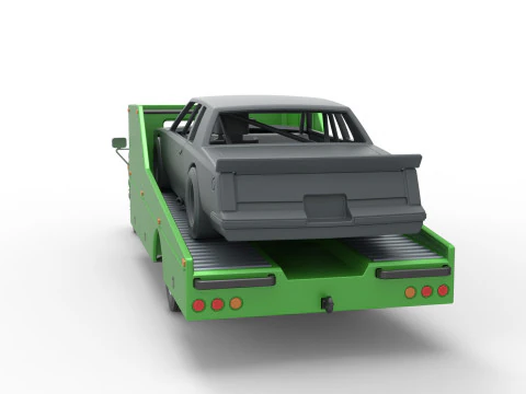 Vintage Transporter truck for Race car Version 3 Scale 1 to 25 3D Print Model