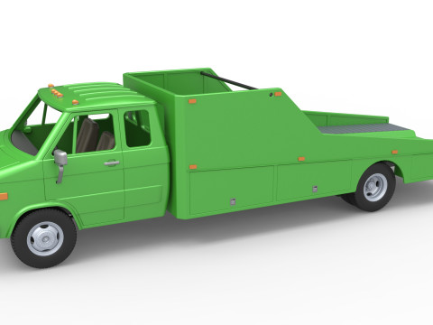 Vintage Transporter truck for Race car Version 3 Scale 1 to 25 3D Принт Модель