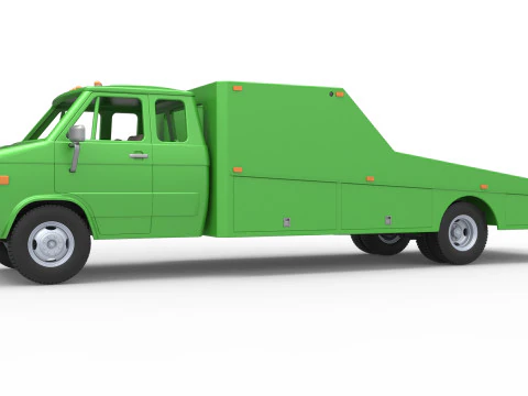 Vintage Transporter truck for Race car Version 3 Scale 1 to 25 3D Print Model