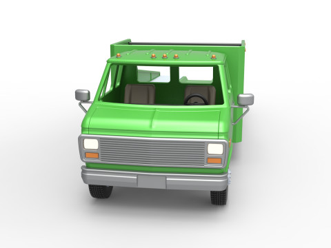 Vintage Transporter truck for Race car Version 3 Scale 1 to 25 3D Принт Модель