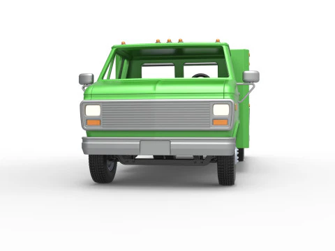 Vintage Transporter truck for Race car Version 3 Scale 1 to 25 3D Print Model