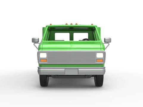 Vintage Transporter truck for Race car Version 3 Scale 1 to 25 3D Print Model