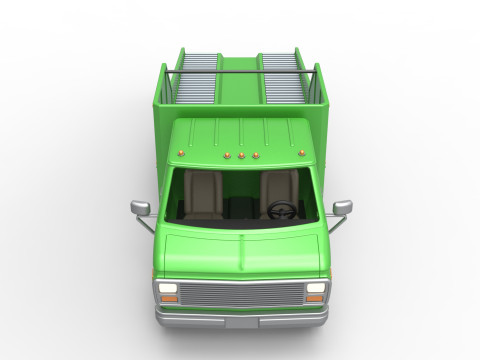 Vintage Transporter truck for Race car Version 3 Scale 1 to 25 3D Принт Модель