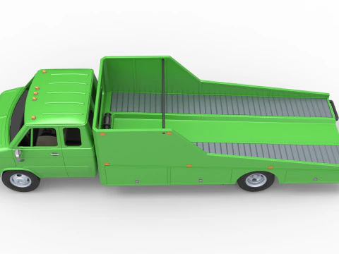Vintage Transporter truck for Race car Version 3 Scale 1 to 25 3D Print Model
