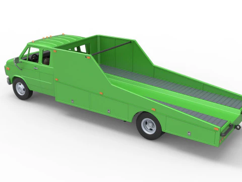 Vintage Transporter truck for Race car Version 3 Scale 1 to 25 3D Print Model