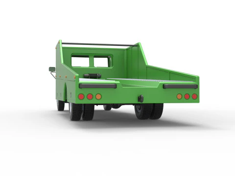Vintage Transporter truck for Race car Version 3 Scale 1 to 25 3D Print Model