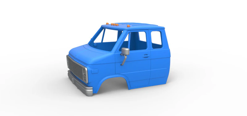 Shell of Vintage Transporter truck Version 2 Scale 1 to 25 3D Print Model .c4d .max .obj .3ds .fbx .stl .blend 