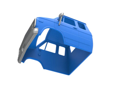 Shell of Vintage Transporter truck Version 2 Scale 1 to 25 3D Print Model