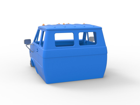 Shell of Vintage Transporter truck Version 2 Scale 1 to 25 Modèles 3D en vedette
