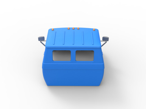 Shell of Vintage Transporter truck Version 2 Scale 1 to 25 Modèles 3D en vedette