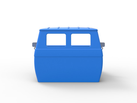 Shell of Vintage Transporter truck Version 2 Scale 1 to 25 Modèles 3D en vedette