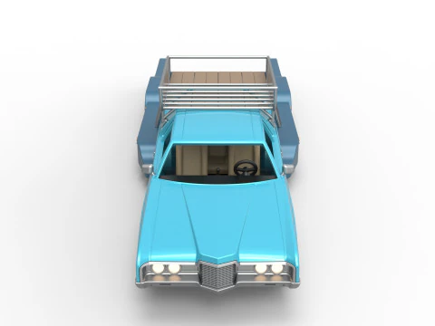 Vintage Transporter truck for Race car Version 4 Scale 1 to 25 3D Print Model