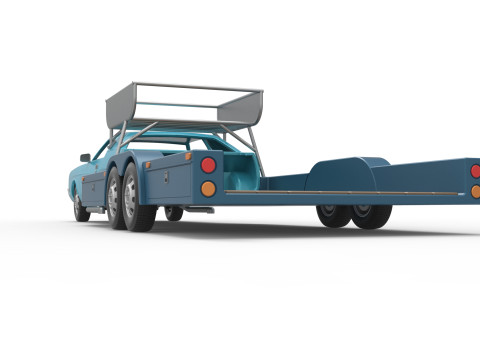 Vintage Transporter truck for Race car Version 4 Scale 1 to 25 3D Baskı Modeli
