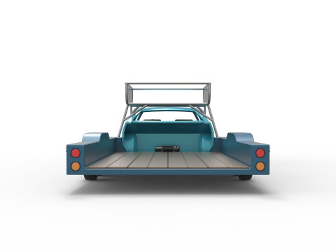 Vintage Transporter truck for Race car Version 4 Scale 1 to 25 3D Baskı Modeli