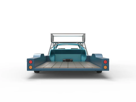 Vintage Transporter truck for Race car Version 4 Scale 1 to 25 3D Print Model