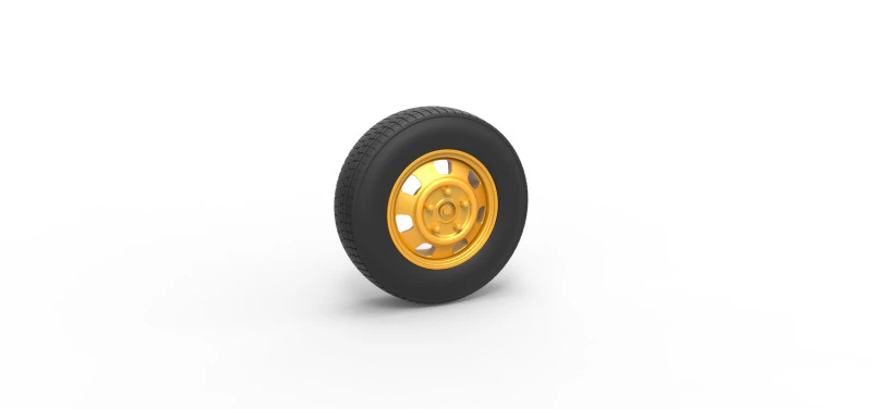 Car wheel 10 Scale 1 to 25 3D Print Model .c4d .max .obj .3ds .fbx .stl .blend 