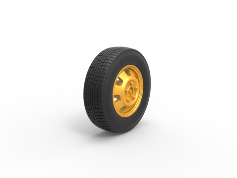 Car wheel 10 Scale 1 to 25 3D प्रिंट मॉडल