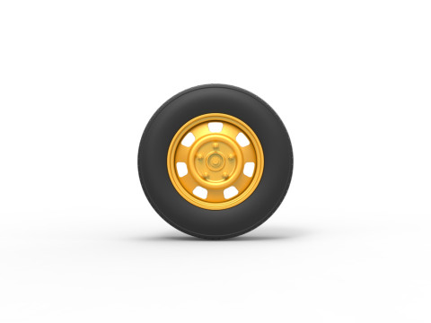 Car wheel 10 Scale 1 to 25 3D प्रिंट मॉडल