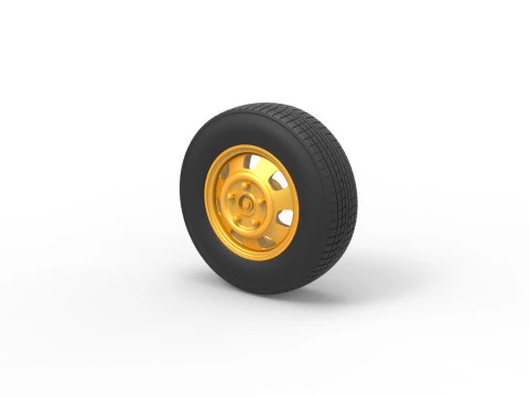 Car wheel 10 Scale 1 to 25 3D Print Model