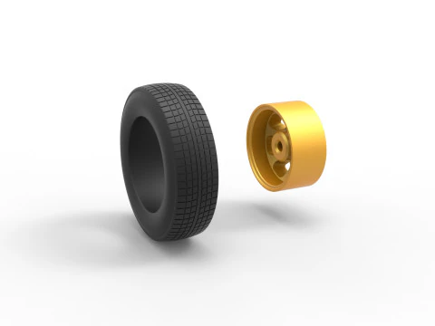 Car wheel 10 Scale 1 to 25 3D Print Model