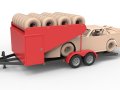 Vintage Open Trailer for Race Car Scale 1 to 25 3D Print Model
