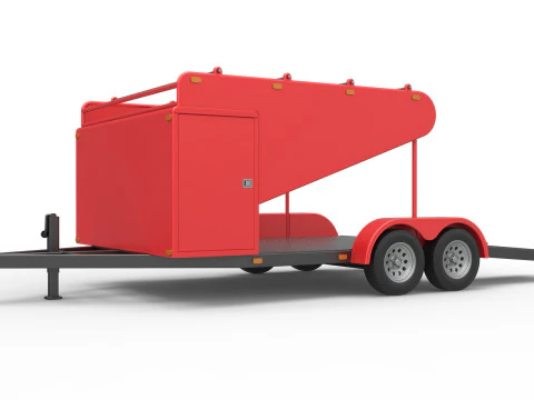 Vintage Open Trailer for Race Car Scale 1 to 25 3D Print Model