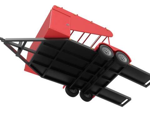 Vintage Open Trailer for Race Car Scale 1 to 25 Modèles 3D en vedette