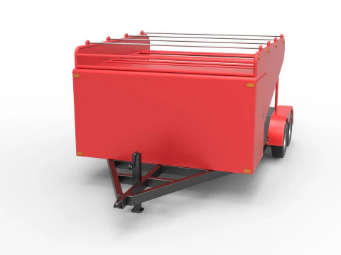 Vintage Open Trailer for Race Car Scale 1 to 25 3D Print Model