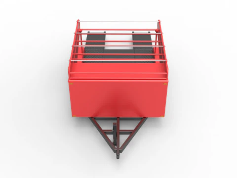 Vintage Open Trailer for Race Car Scale 1 to 25 3D Print Model